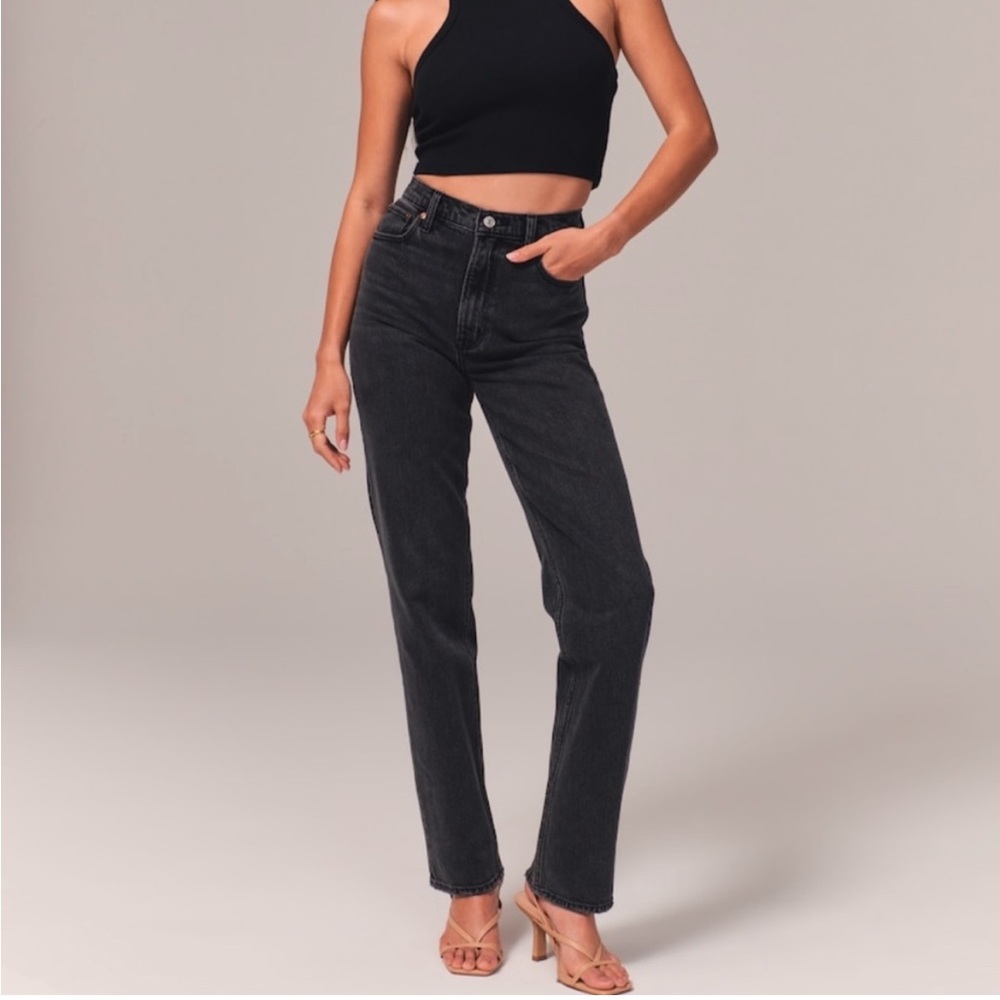 Abercrombie Ultra HighRise 90s straight leg jean
